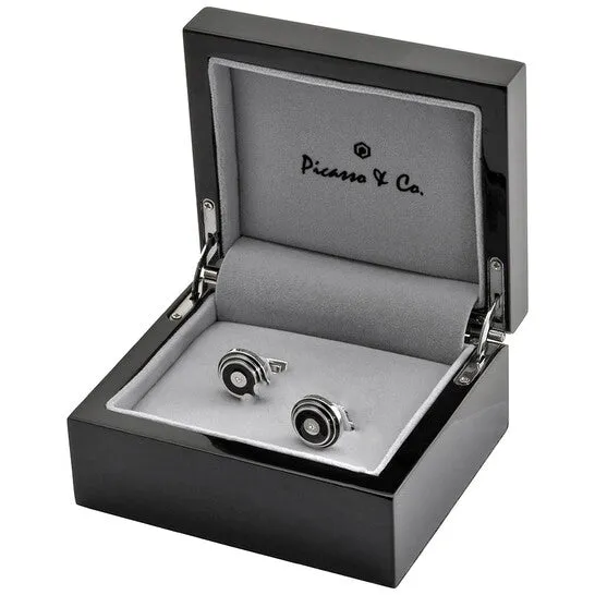 Bracelets JMS always Original Picasso and Co Round Stainless SteelBlack Laquer Cufflinks Bracelets JMS always Original Picasso and Co Round Stainless SteelBlack Laquer Cufflinks