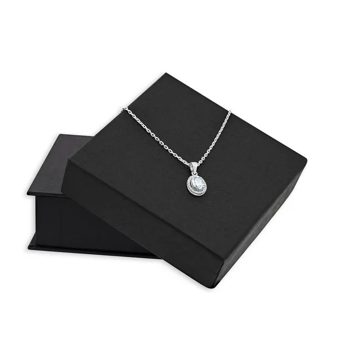 Euterpe Light Sapphire Sterling Silver Necklace Ema Jewels Necklaces