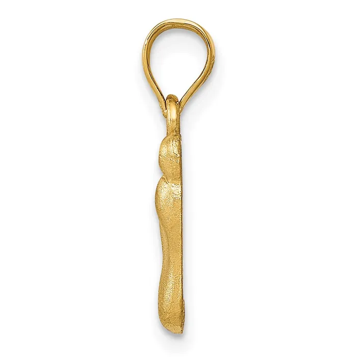 TreasureFineJewelers 14k Diamondcut Foot Charm Charm Necklaces