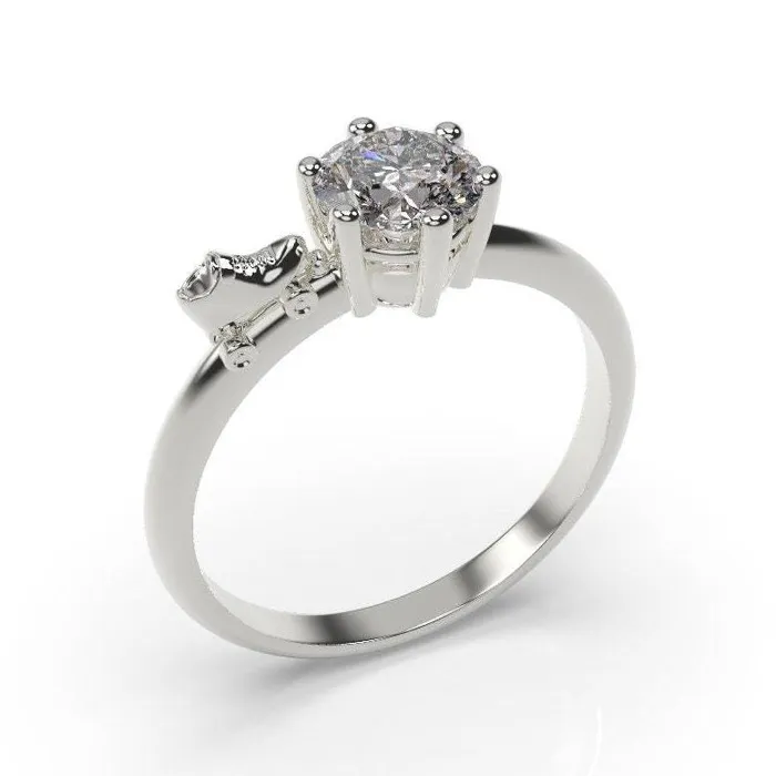 Rings MyUniqueRing Roller Derby Ring Roller Skate Engagement Ring