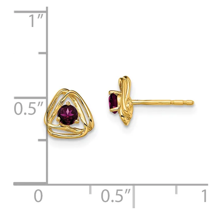 Earrings WB Choice Jewelry 14k Rhodolite Garnet Post EarringsWBCEM7395RGY Earrings WB Choice Jewelry 14k Rhodolite Garnet Post EarringsWBCEM7395RGY