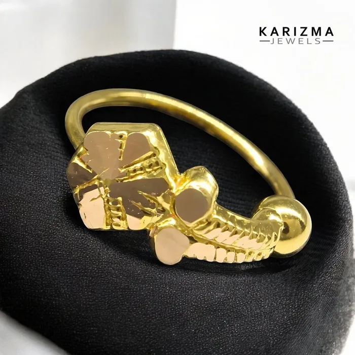 Karizma Jewels Rings 18K Real Gold Nose ring Indian Women daily wear Nose Hoop Ring 22g Karizma Jewels Rings 18K Real Gold Nose ring Indian Women daily wear Nose Hoop Ring 22g