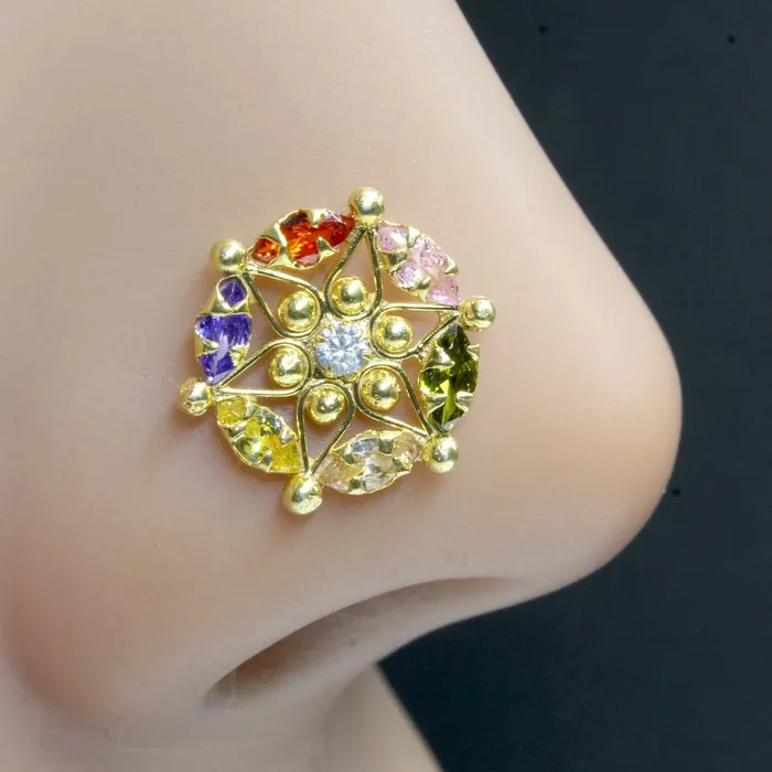 Rings Real Sterling Silver CZ Women Excellent gifting Twisted nose ring 22g Karizma Jewels