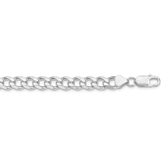 Sterling Silver Rhodiumplated 8mm Curb ChainWBCQCB220R18 WB Choice Jewelry Rings Sterling Silver Rhodiumplated 8mm Curb ChainWBCQCB220R18 WB Choice Jewelry Rings
