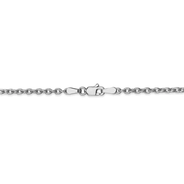 WB Choice Jewelry Rings 14k WG 24mm Round Open Link Cable ChainWBCPEN21116 WB Choice Jewelry Rings 14k WG 24mm Round Open Link Cable ChainWBCPEN21116