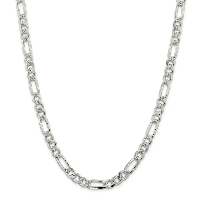 WB Choice Jewelry Sterling Silver 8mm Pav Flat Figaro ChainWBCQFF22018 Rings WB Choice Jewelry Sterling Silver 8mm Pav Flat Figaro ChainWBCQFF22018 Rings