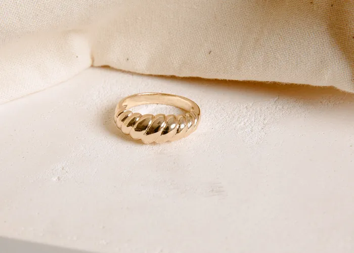 Vincent Golden Croissant Ring Rings