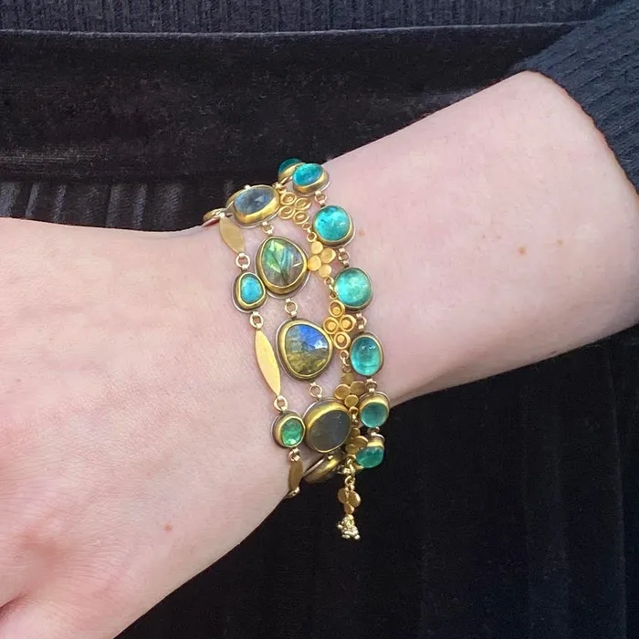 Ananda Khalsa Bracelets Apatite Cabochon Bracelet Ananda Khalsa Bracelets Apatite Cabochon Bracelet