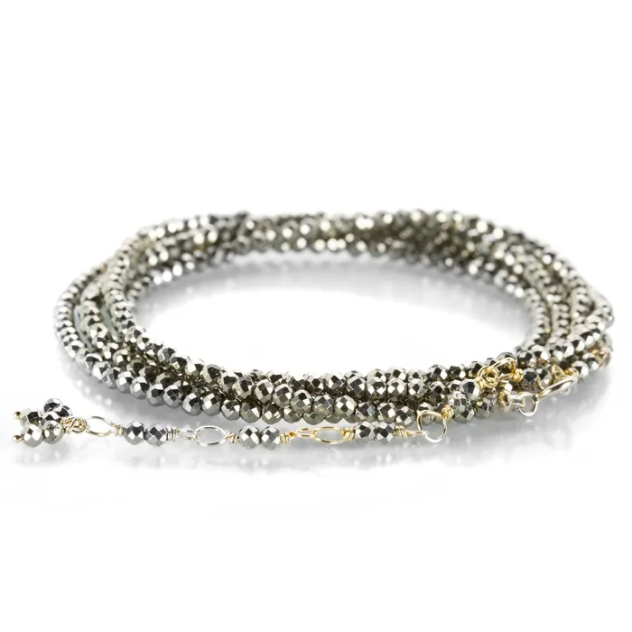 Anne Sportun Bracelets Pyrite Bead Wrap Bracelet 37
