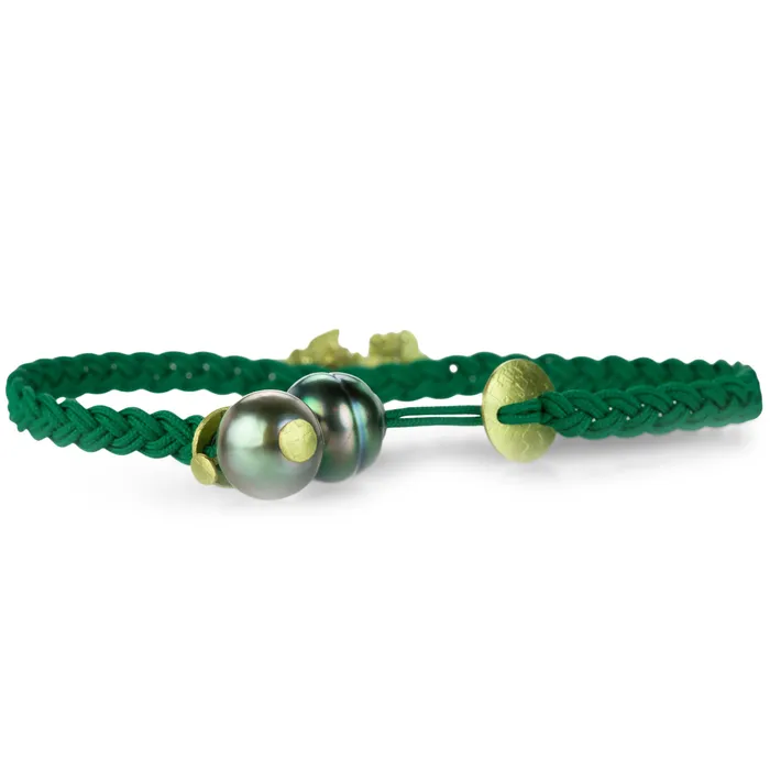 Bracelets Green Braided Double Butterfly Bracelet Lene Vibe Bracelets Green Braided Double Butterfly Bracelet Lene Vibe