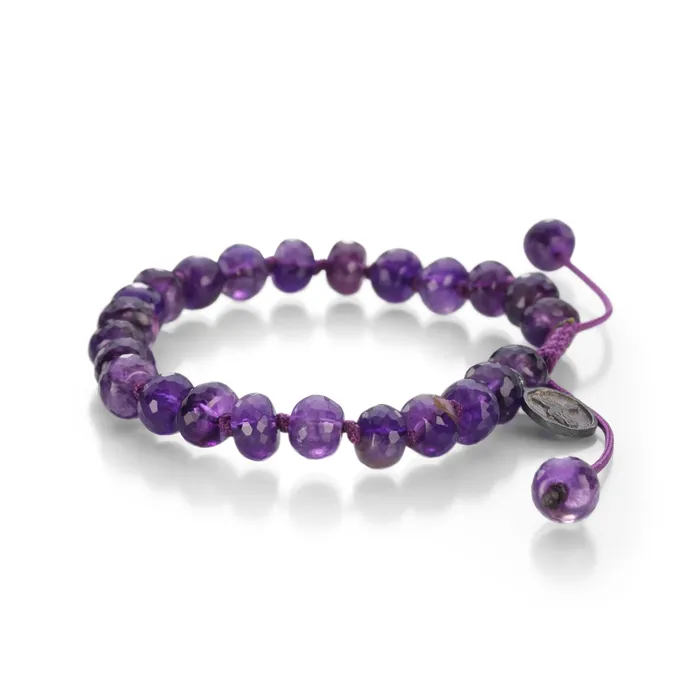 Bracelets Joseph Brooks Amethyst Bead Bracelet 8mm