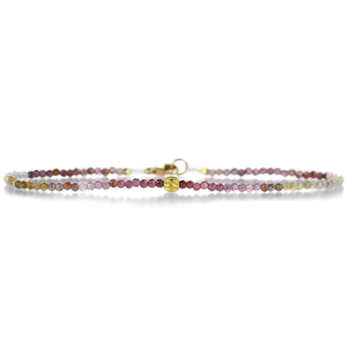 Bracelets Margaret Solow Faceted Pink Multicolored Sapphire Bracelet