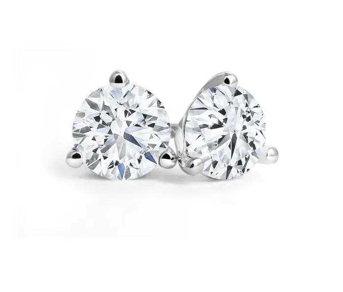 Earrings Canadian Rocks 14kt ThreeProng 050cttw Canadian Diamond Stud Earrings Earrings Canadian Rocks 14kt ThreeProng 050cttw Canadian Diamond Stud Earrings