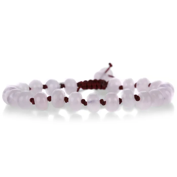 Joseph Brooks 8mm Smooth Rose Quartz Macrame Bracelet Bracelets