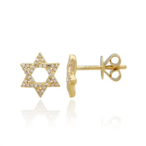 Alev Collection Earrings Pave Star of David Stud Earrings