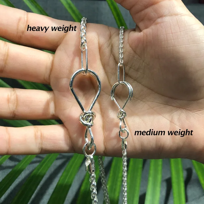 Crucian Gold Rings Sterling Silver Standard Wheat Chain