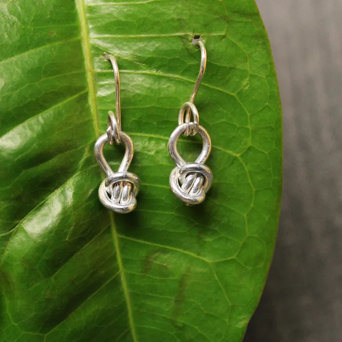 Crucian Knot Child Drop Earrings Crucian Gold Earrings