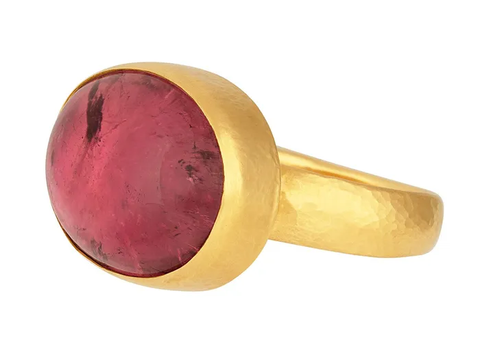 GURHAN Rune Gold Tourmaline Cocktail Ring 20x16mm Oval GG GOLD OOAK Rings GURHAN Rune Gold Tourmaline Cocktail Ring 20x16mm Oval GG GOLD OOAK Rings