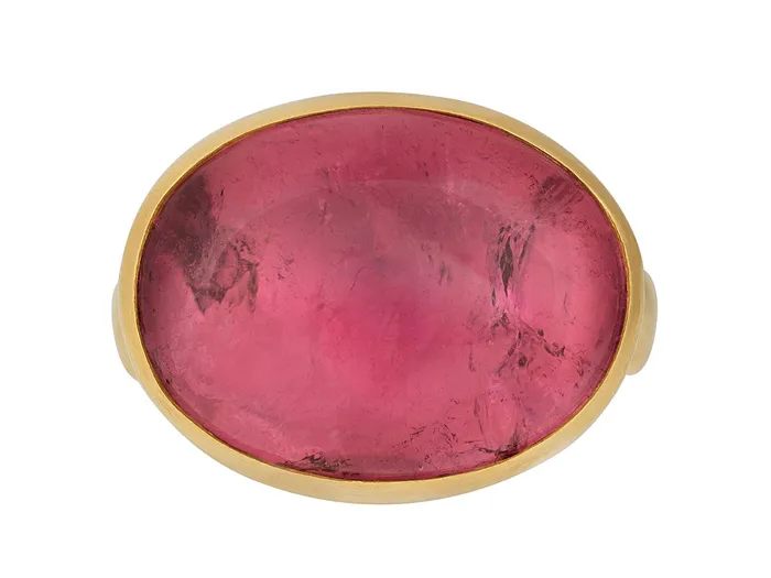 GURHAN Rune Gold Tourmaline Cocktail Ring 20x16mm Oval GG GOLD OOAK Rings