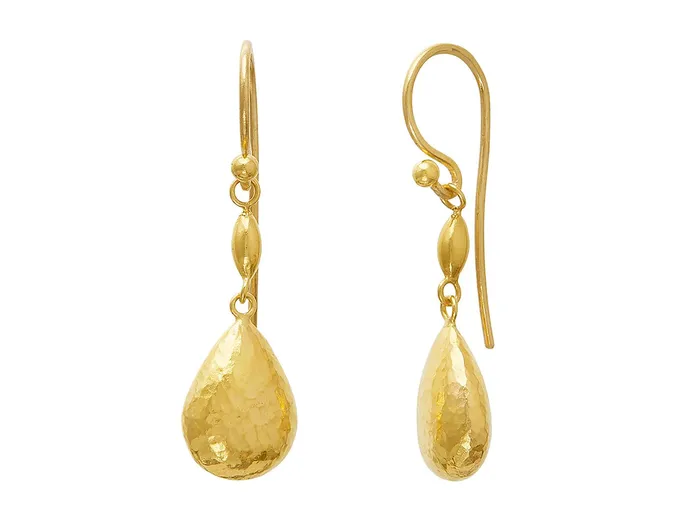 GURHAN Spell Gold Single Drop Earrings Puffed Pear on Wire Hook GG GOLD TRAD Earrings GURHAN Spell Gold Single Drop Earrings Puffed Pear on Wire Hook GG GOLD TRAD Earrings