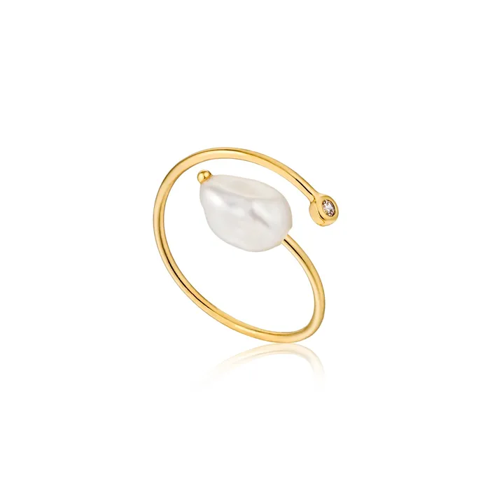 Rings Ania Haie Pearl Twist Adjustable Ring