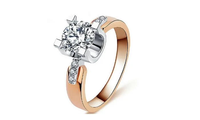 Rings CLASSIC RING WITH ROUND CUT 15 CARAT AAA CUBIC ZIRCON 18K PLATINUM PLATED OR ROSE GOLD COLOR sparklingselections