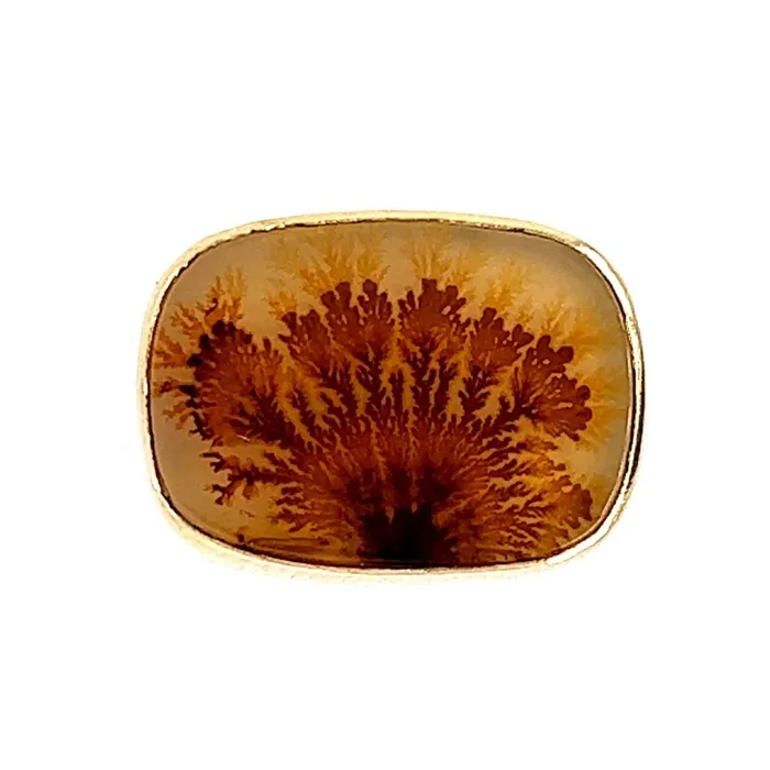 Rings Emily Amey Jewelry Orange Dendrite Agate Ring in 14k gold and sterling silver Rings Emily Amey Jewelry Orange Dendrite Agate Ring in 14k gold and sterling silver