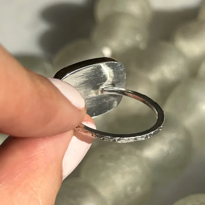 Rings Emily Amey Jewelry Orange Dendrite Agate Ring in 14k gold and sterling silver