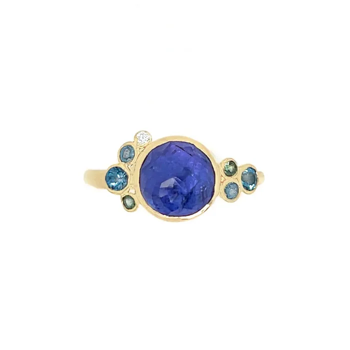 Rings Tanzanite Ring with Alexandrite Aquamarine Sapphires and Diamonds in 14k gold Emily Amey Jewelry Rings Tanzanite Ring with Alexandrite Aquamarine Sapphires and Diamonds in 14k gold Emily Amey Jewelry