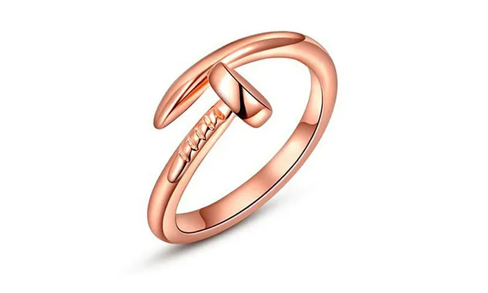 sparklingselections Rings Fashion Joint Knuckle Rose Gold PlatedRing Adjustable sparklingselections Rings Fashion Joint Knuckle Rose Gold PlatedRing Adjustable