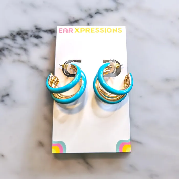 Triple Ring Pastel Hoops Ear Xpressions Rings