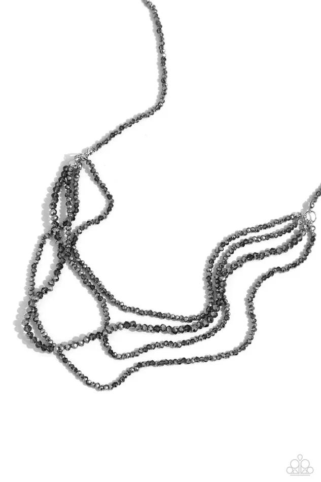 Necklaces Paparazzi Accessories Candescent Cascade Silver Necklace Jewelry by Bretta