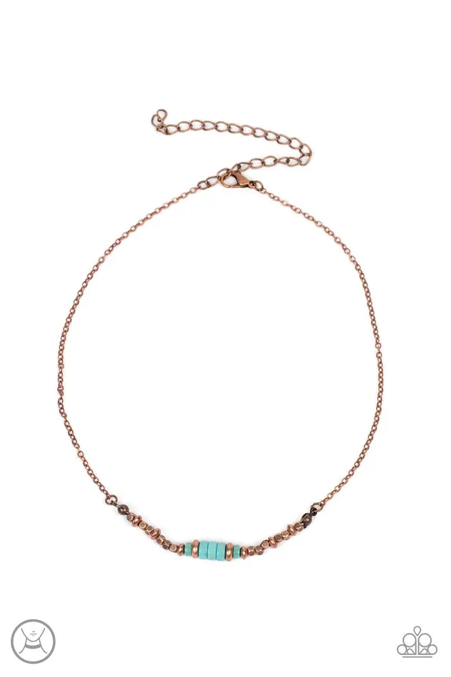 Retro Rejuvenation Copper Necklace Jewelry by Bretta Paparazzi Accessories Necklaces
