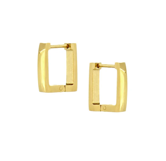 Mai Dsire Earrings 18K GOLD SQUARE HUGGIE EARRINGS SAMPLE
