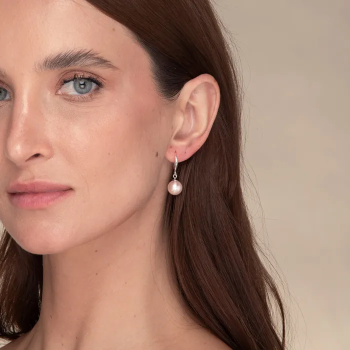 Pink Freshwater Pearl Drop Earrings Camile Stone Earrings Pink Freshwater Pearl Drop Earrings Camile Stone Earrings