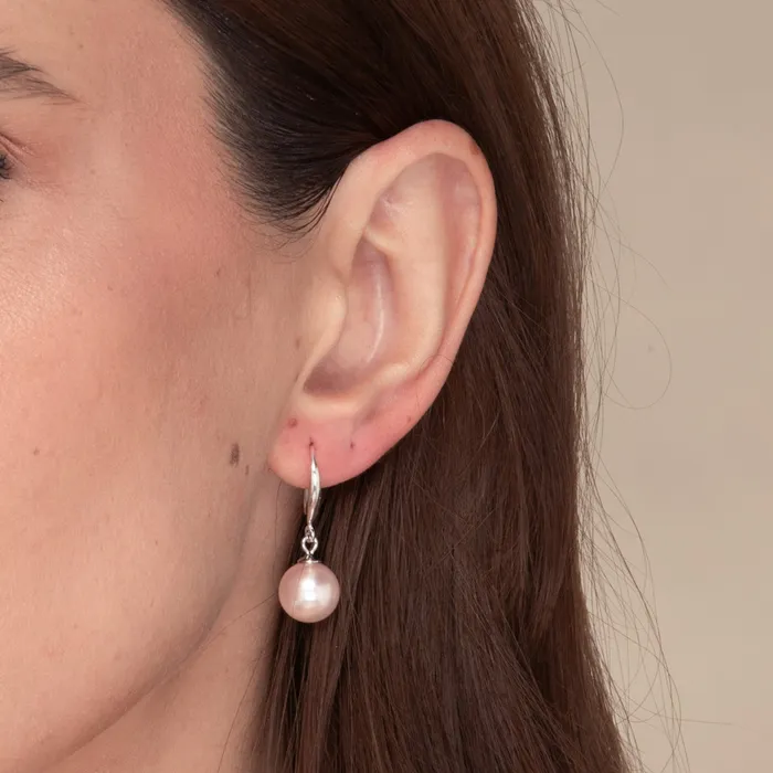 Pink Freshwater Pearl Drop Earrings Camile Stone Earrings Pink Freshwater Pearl Drop Earrings Camile Stone Earrings