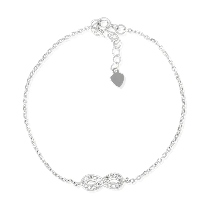 Bracelets Teeda BZ7001 Infinity Symbol Cubic Zirconia Bracelet
