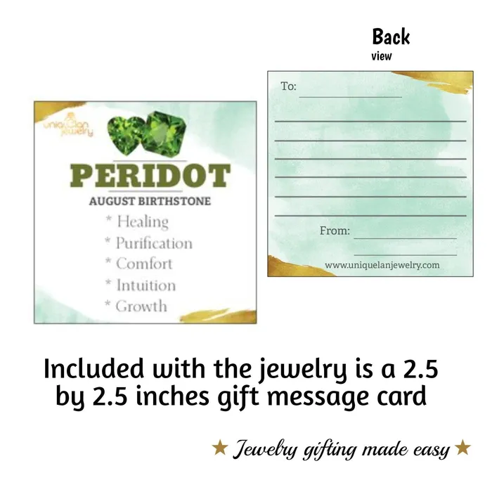 Earrings Uniquelan Jewelry Raw Peridot Ring and Stud Earrings Set