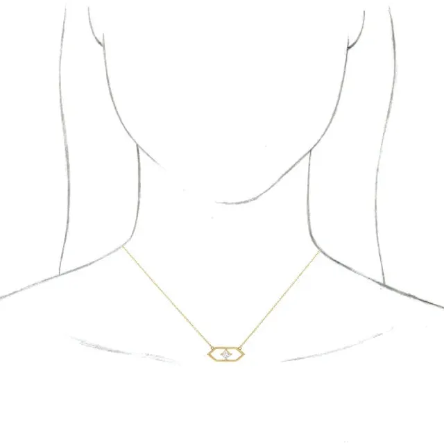 Necklaces 302 Fine Jewelry Geometric 14 CTW Diamond 18 or 16 Necklace Solid 14K Yellow Rose Gold