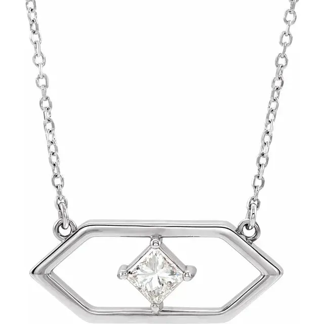 Necklaces 302 Fine Jewelry Geometric 14 CTW Diamond 18 or 16 Necklace Solid 14K Yellow Rose Gold