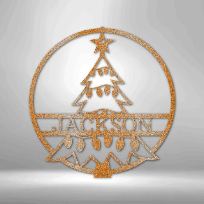 Necklaces My Easy Monogram Personalized Christmas Tree Metal Wall Sign Christmas Decor Custom Holiday Decor Custom Name Sign Holiday Gift Christmas Wreath