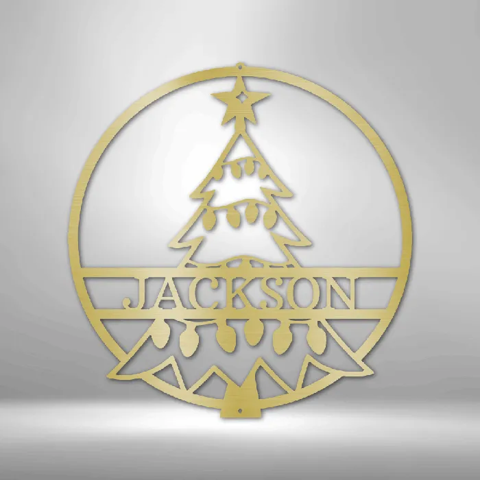 Necklaces My Easy Monogram Personalized Christmas Tree Metal Wall Sign Christmas Decor Custom Holiday Decor Custom Name Sign Holiday Gift Christmas Wreath