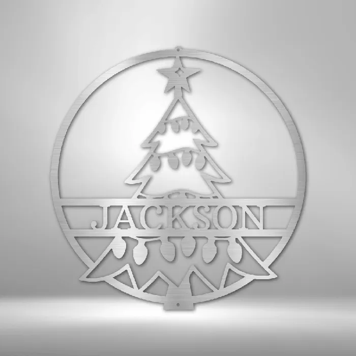 Necklaces My Easy Monogram Personalized Christmas Tree Metal Wall Sign Christmas Decor Custom Holiday Decor Custom Name Sign Holiday Gift Christmas Wreath