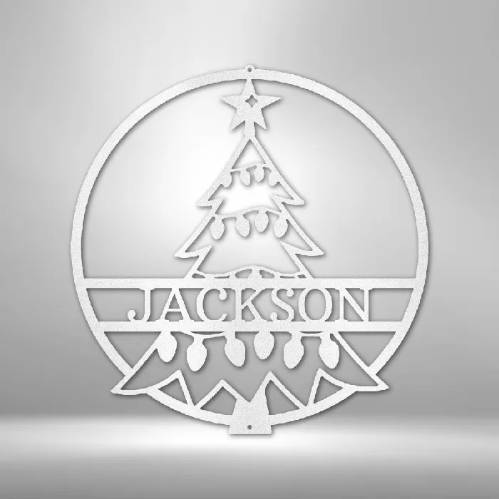 Necklaces My Easy Monogram Personalized Christmas Tree Metal Wall Sign Christmas Decor Custom Holiday Decor Custom Name Sign Holiday Gift Christmas Wreath