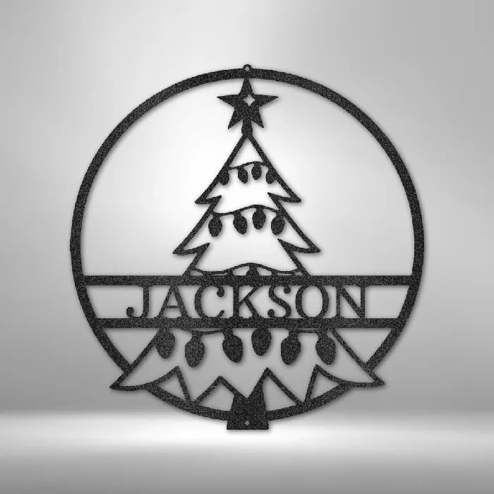 Necklaces My Easy Monogram Personalized Christmas Tree Metal Wall Sign Christmas Decor Custom Holiday Decor Custom Name Sign Holiday Gift Christmas Wreath