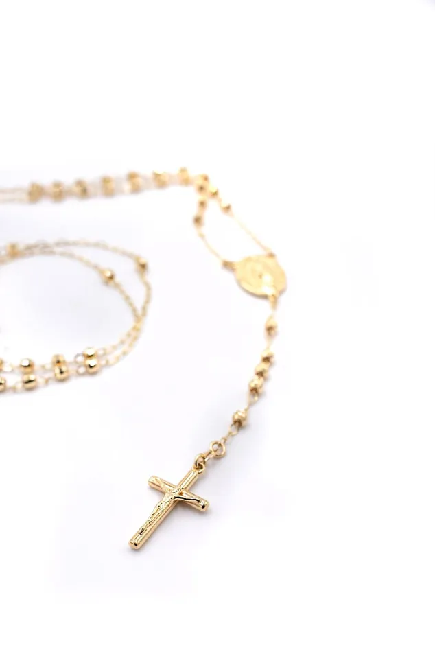 PreStyled Sets 10k Yellow Gold Rosary Crown Jewels Coin