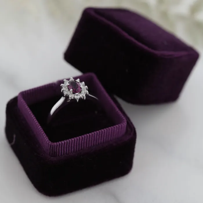 VENVS Rings The Aurora Platinum White Size 7 Stone TSAV4 Purple Ring Box Custom Engraving 0 VENVS Rings The Aurora Platinum White Size 7 Stone TSAV4 Purple Ring Box Custom Engraving 0