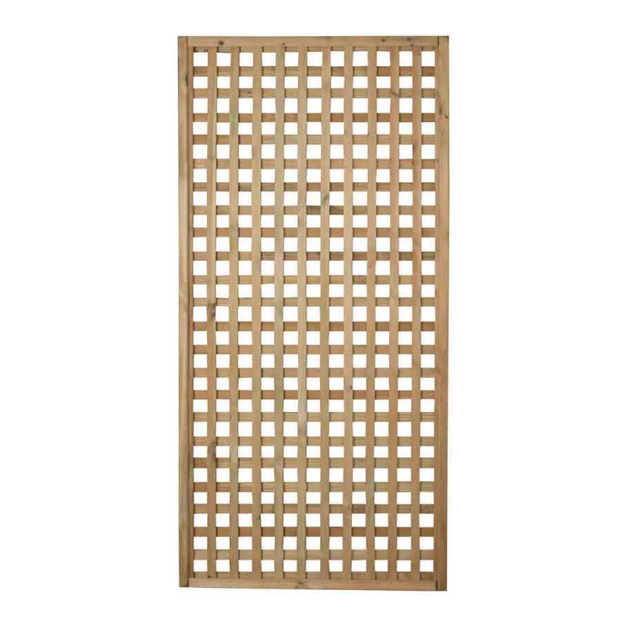 Fencing Decking & Landscaping |  5'11'' X 2'11'' (180 X 90Cm) Premium Framed Trellis Fencing Decking & Landscaping Brown