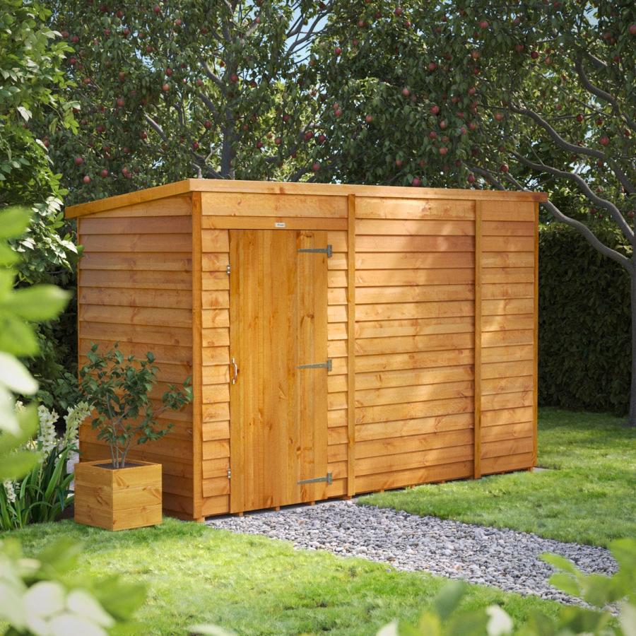 Garden Buildings |  10X4  Overlap Pent Windowless Shed Garden Buildings Brown