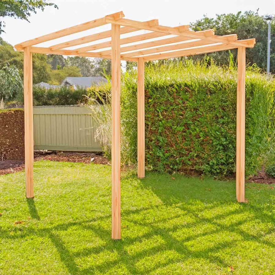 Garden Buildings |  Ivy Pergola Kit 8 Ft X 8 Ft Garden Buildings Brown